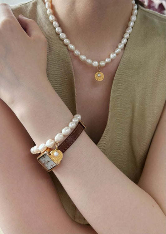 Pearls Aura Gardener Baroque Pearl Necklace – 14K Gold-Filled Chain & 18K Gold Vermeil Coin Charm