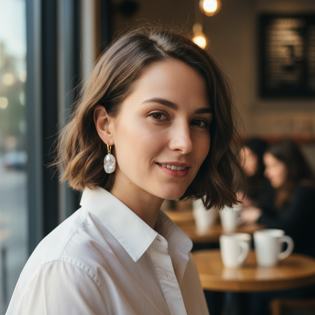 Pearls Aura Baroque Pearl Drop Earrings – 18K Gold Plated on Sterling Silver | Elegant Statement Dangle