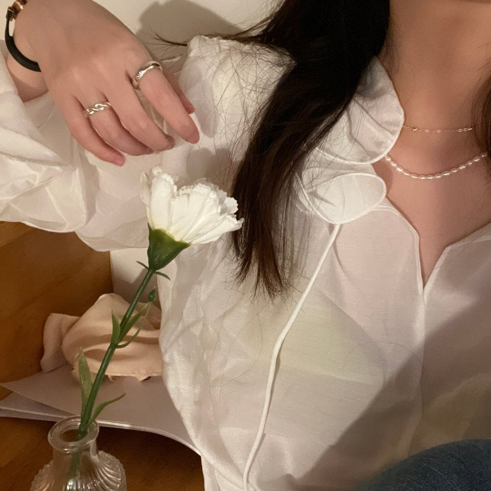 Pearls Aura Double Layer Pearl & Gold Chain Necklace – Natural Freshwater Pearls & 14K Gold Plated | Elegant Layered Design