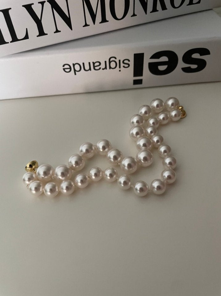 Pearls Aura French Double-Layer Swarovski Pearl Bracelet – 14K Gold Plated Magnetic Clasp