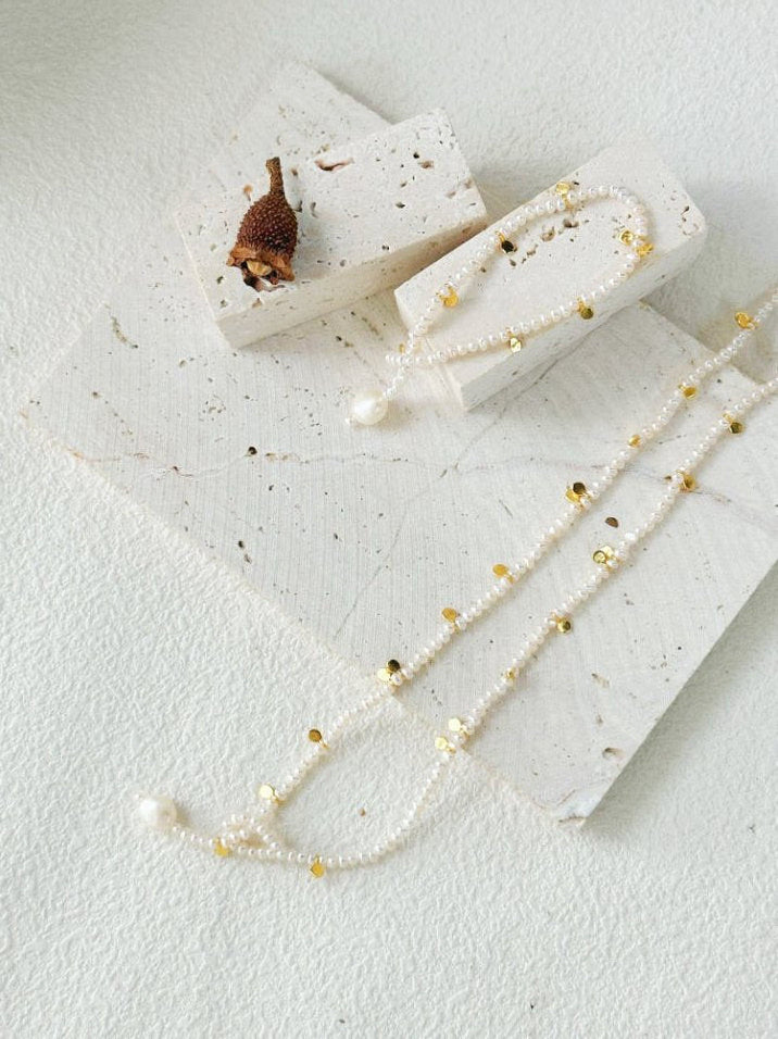 Pearls Aura Gold Dot Pearl Bracelet – 18K Gold Vermeil on Sterling Silver | Delicate & Elegant Design 