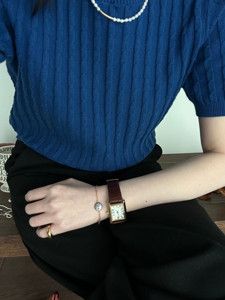 Grey Baroque Button Pearl Bracelet – 14K Gold Filled | Timeless Romantic Elegance