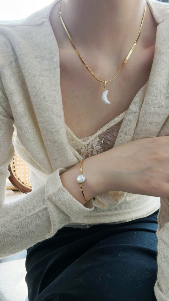 Pearls Aura Moonlight Baroque Pearl Bracelet – 18K Gold Vermeil Over Sterling Silver