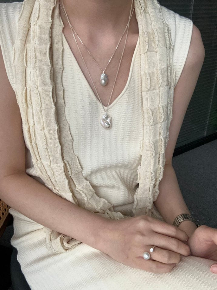 Pearls Aura Open Pearl Ring – 925 Sterling Silver | Adjustable Design with Natural Pearl (8–9mm)