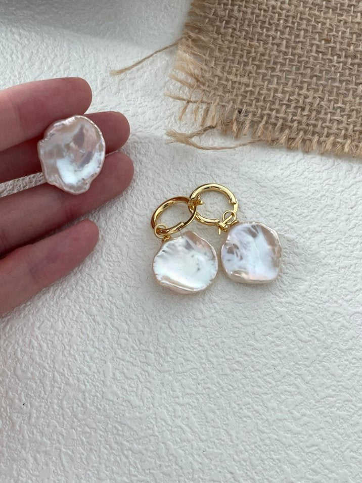 Pearls Aura Petal Open Ring – 925 Sterling Silver | Irregular Natural Elegance