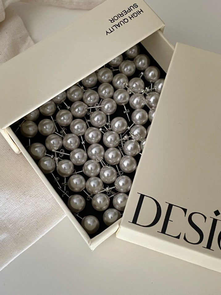 Pearls Aura Swarovski 10mm Pearl Stud Earrings – 925 Sterling Silver | Timeless Classic Elegance