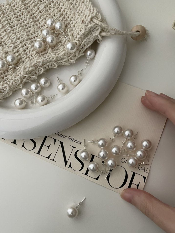 Pearls Aura Swarovski 10mm Pearl Stud Earrings – 925 Sterling Silver | Timeless Classic Elegance