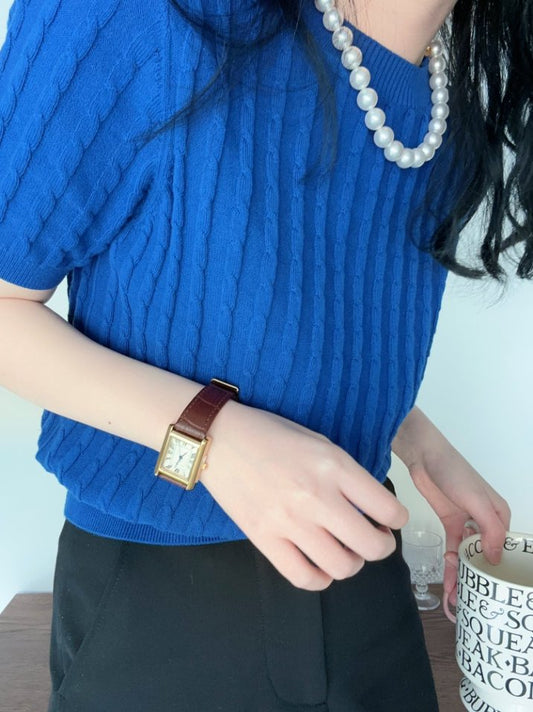 Pearls Aura Elegant Swarovski Pearl Necklace – 14k Gold Plated 